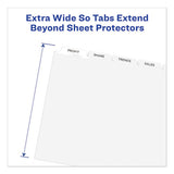 Print And Apply Index Maker Clear Label Dividers, 5 White Tabs, Letter