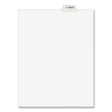 Avery-style Preprinted Legal Bottom Tab Divider, Exhibit G, Letter, White, 25-pk