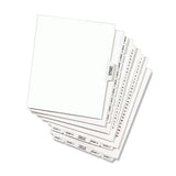 Avery-style Preprinted Legal Bottom Tab Divider, Exhibit J, Letter, White, 25-pk