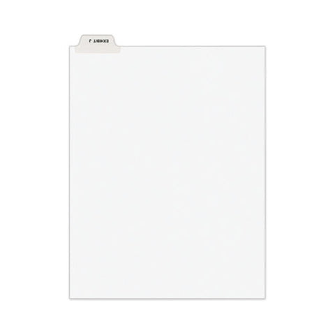 Avery-style Preprinted Legal Bottom Tab Divider, Exhibit J, Letter, White, 25-pk