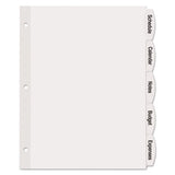 Big Tab Printable White Label Tab Dividers, 5-tab, Letter, 20 Per Pack