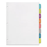 Big Tab Printable White Label Tab Dividers, 8-tab, Letter, 20 Per Pack