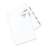 Big Tab Printable Large White Label Tab Dividers, 5-tab, Letter, 20 Per Pack