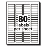 Matte Clear Easy Peel Mailing Labels W- Sure Feed Technology, Laser Printers, 0.5 X 1.75, Clear, 80-sheet, 10 Sheets-pack