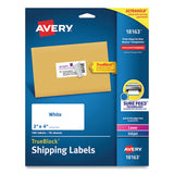 Shipping Labels W- Trueblock Technology, Inkjet Printers, 2 X 4, White, 10-sheet, 10 Sheets-pack