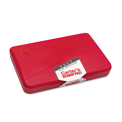 Pre-inked Felt Stamp Pad, 4.25 X 2.75, Red