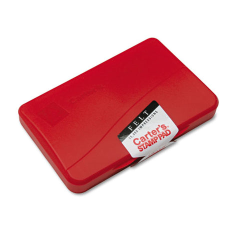 Pre-inked Felt Stamp Pad, 4.25 X 2.75, Red