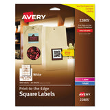 Square Labels With Sure Feed And Trueblock, 1 1-2 X 1 1-2, White, 600-pack