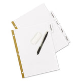 Write And Erase Big Tab Paper Dividers, 5-tab, White, Letter