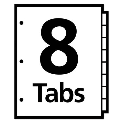 Write And Erase Big Tab Paper Dividers, 8-tab, White, Letter