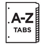 Heavy-duty Preprinted Plastic Tab Dividers, 26-tab, A To Z, 11 X 9, Yellow, 1 Set