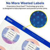 Printable Self-adhesive Permanent Id Labels W-sure Feed, 3-4" Dia, Clear, 400-pk