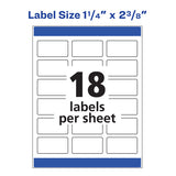 White Dissolvable Labels W- Sure Feed, 1 1-4 X 2 3-8, White, 90-pk