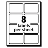 Ecofriendly Adhesive Name Badge Labels, 3.38 X 2.33, White, 400-box