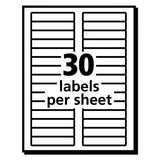 Ecofriendly Permanent File Folder Labels, 0.66 X 3.44, White, 30-sheet, 25 Sheets-pack