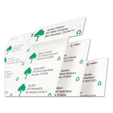 Ecofriendly Mailing Labels, Inkjet-laser Printers, 1 X 2.63, White, 30-sheet, 100 Sheets-pack