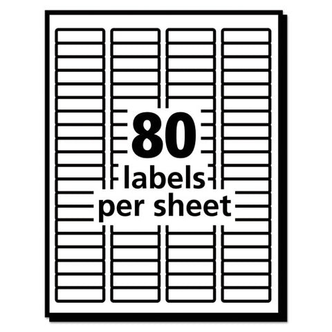 Ecofriendly Mailing Labels, Inkjet-laser Printers, 0.5 X 1.75, White, 80-sheet, 100 Sheets-pack