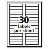 Permanent Trueblock File Folder Labels With Sure Feed Technology, 0.66 X 3.44, White, 30-sheet, 50 Sheets-box