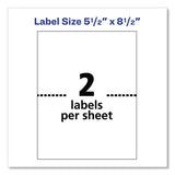 Shipping Labels W- Trueblock Technology, Laser Printers, 5.5 X 8.5, White, 2-sheet, 100 Sheets-box