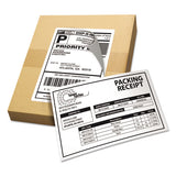 Shipping Labels With Paper Receipt And Trueblock Technology, Inkjet-laser Printers, 5.06 X 7.63, White, 50-pack