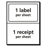 Shipping Labels With Paper Receipt And Trueblock Technology, Inkjet-laser Printers, 5.06 X 7.63, White, 50-pack