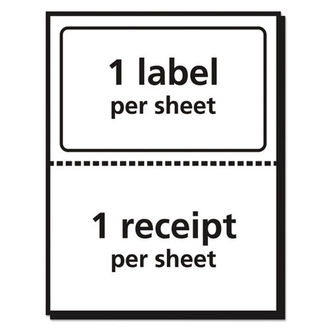 Shipping Labels With Paper Receipt And Trueblock Technology, Inkjet-laser Printers, 5.06 X 7.63, White, 50-pack