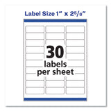 Easy Peel White Address Labels W- Sure Feed Technology, Laser Printers, 1 X 2.63, White, 30-sheet, 100 Sheets-box