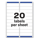 Easy Peel White Address Labels W- Sure Feed Technology, Laser Printers, 1 X 4, White, 20-sheet, 100 Sheets-box