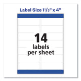 Easy Peel White Address Labels W- Sure Feed Technology, Laser Printers, 1.33 X 4, White, 14-sheet, 100 Sheets-box