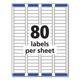 Easy Peel White Address Labels W- Sure Feed Technology, Laser Printers, 0.5 X 1.75, White, 80-sheet, 100 Sheets-box