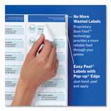 Easy Peel White Address Labels W- Sure Feed Technology, Laser Printers, 0.5 X 1.75, White, 80-sheet, 100 Sheets-box