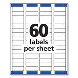 Easy Peel White Address Labels W- Sure Feed Technology, Laser Printers, 0.66 X 1.75, White, 60-sheet, 25 Sheets-pack