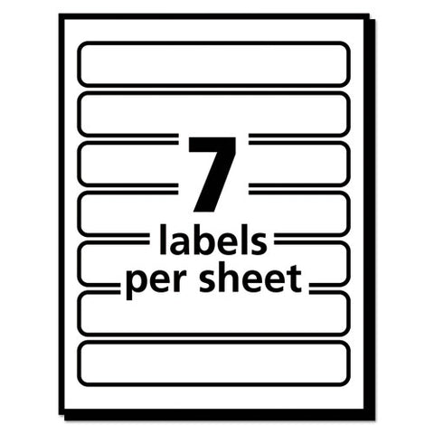 Removable File Folder Labels With Sure Feed Technology, 0.66 X 3.44, White, 7-sheet, 36 Sheets-pack