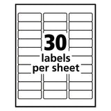 Repositionable Address Labels W-surefeed, Laser, 1 X 2 5-8, White, 3000-box