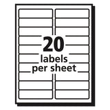 Matte Clear Easy Peel Mailing Labels W- Sure Feed Technology, Laser Printers, 1 X 4, Clear, 20-sheet, 50 Sheets-box