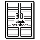 Permanent Trueblock File Folder Labels With Sure Feed Technology, 0.66 X 3.44, White, 30-sheet, 25 Sheets-pack