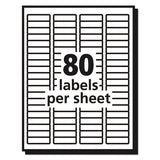 Matte Clear Easy Peel Mailing Labels W- Sure Feed Technology, Laser Printers, 0.5 X 1.75, Clear, 80-sheet, 25 Sheets-box