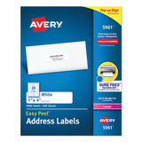 Easy Peel White Address Labels W- Sure Feed Technology, Laser Printers, 1 X 4, White, 20-sheet, 250 Sheets-box