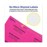 High-visibility Permanent Laser Id Labels, 1 X 2 5-8, Neon Magenta, 750-pack