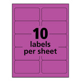 High-visibility Permanent Laser Id Labels, 2 X 4, Neon Magenta, 1000-box