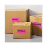 High-visibility Permanent Laser Id Labels, 2 X 4, Neon Magenta, 1000-box