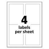 Ultraduty Ghs Chemical Waterproof And Uv Resistant Labels, 3.5 X 5, White, 4-sheet, 50 Sheets-box