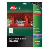 Surface Safe Id Labels, Inkjet-laser Printers, 0.88 X 2.63, White, 33-sheet, 25 Sheets-pack