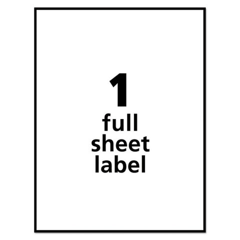 Removable Multi-use Labels, Inkjet-laser Printers, 8.5 X 11, White, 25-pack