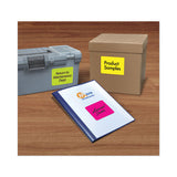 High-vis Removable Laser-inkjet Id Labels W- Sure Feed, 3 1-3 X 4, Neon, 72-pk