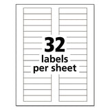 Durable Permanent Id Labels With Trueblock Technology, Laser Printers, 0.63 X 3, White, 32-sheet, 50 Sheets-pack