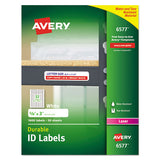 Durable Permanent Id Labels With Trueblock Technology, Laser Printers, 0.63 X 3, White, 32-sheet, 50 Sheets-pack