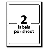 Vibrant Laser Color-print Labels W- Sure Feed, 4 3-4 X 7 3-4, White, 50-pack