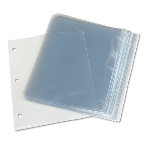 Top-load Poly 3-hole Punched Sheet Protectors, Letter, Diamond Clear, 50-box