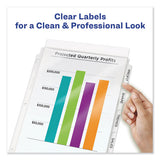 Print And Apply Index Maker Clear Label Sheet Protector Dividers With White Tabs, 8-tab, 11 X 8.5, Clear, 1 Set